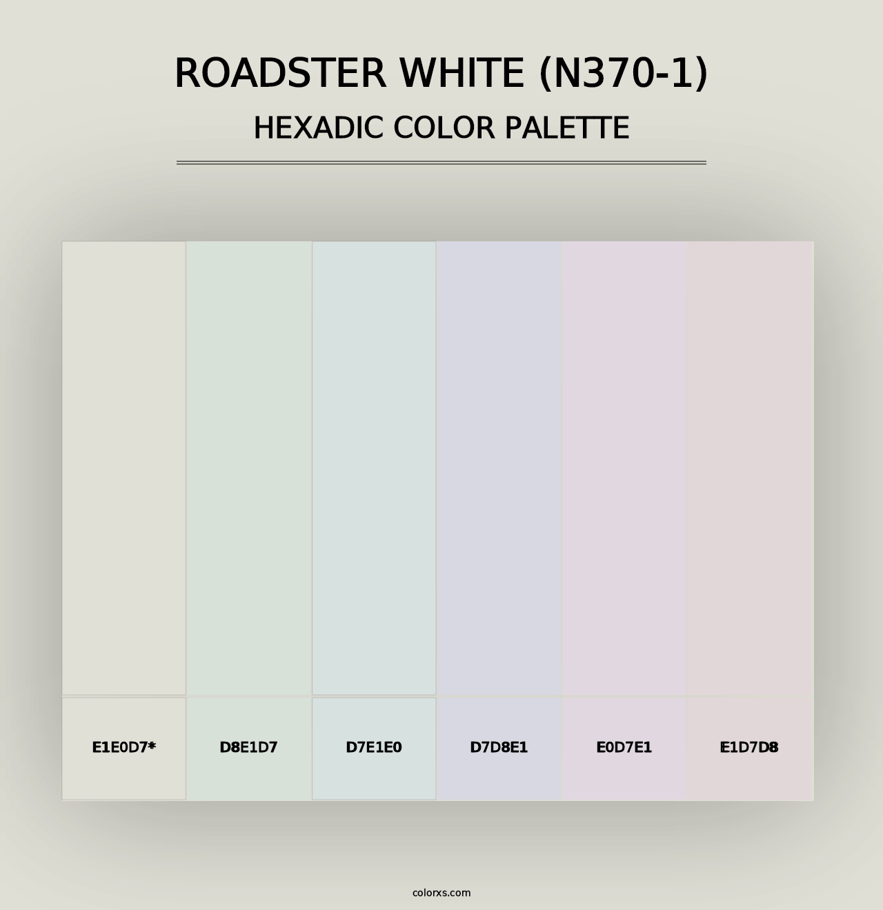 Roadster White (N370-1) - Hexadic Color Palette