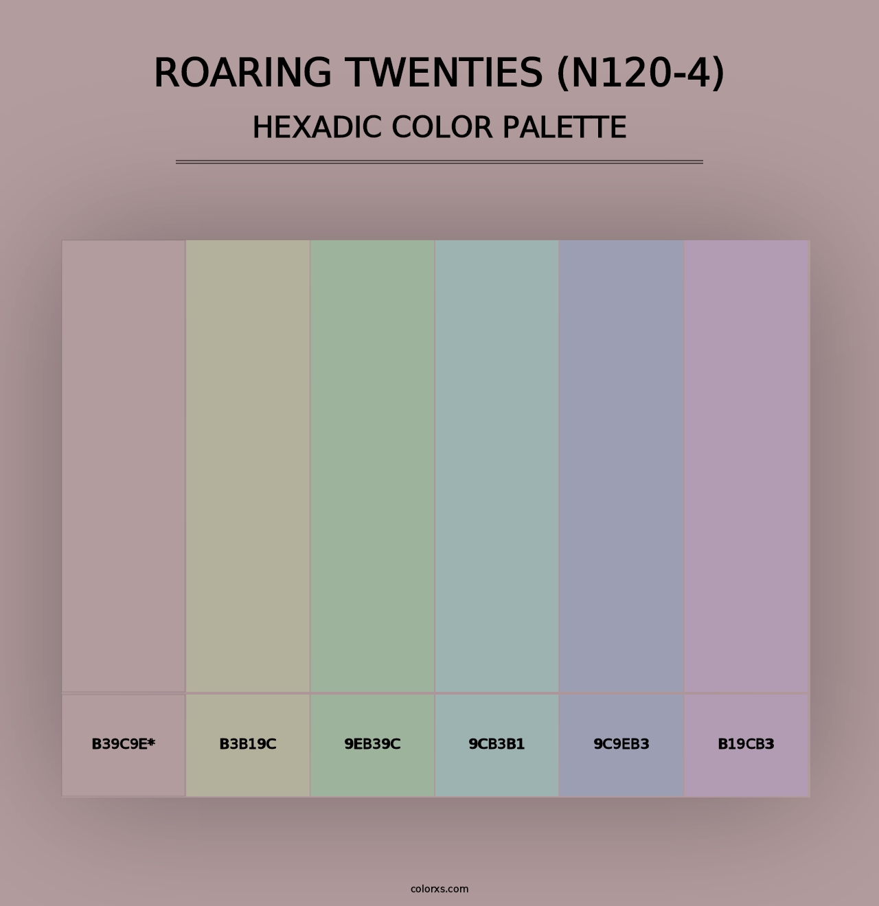 Roaring Twenties (N120-4) - Hexadic Color Palette