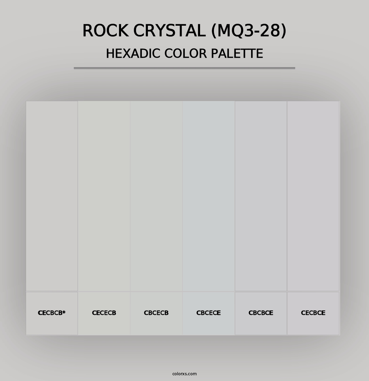 Rock Crystal (MQ3-28) - Hexadic Color Palette