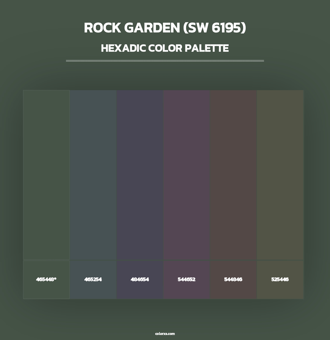 Rock Garden (SW 6195) - Hexadic Color Palette