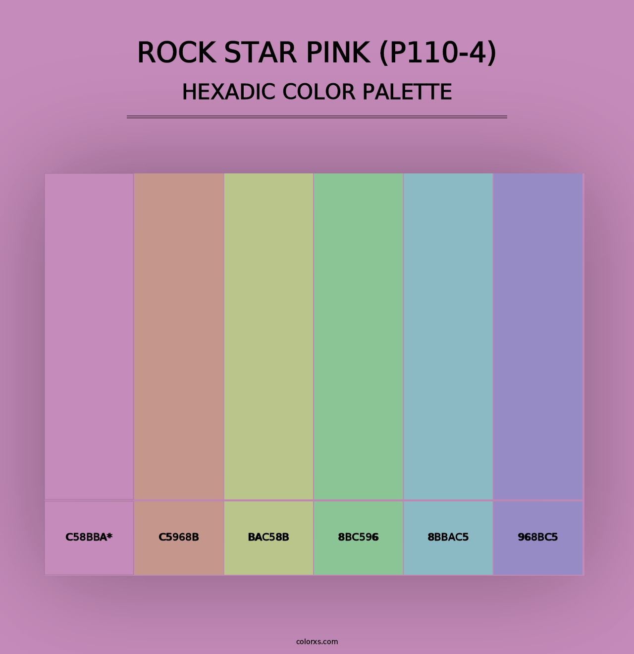 Rock Star Pink (P110-4) - Hexadic Color Palette