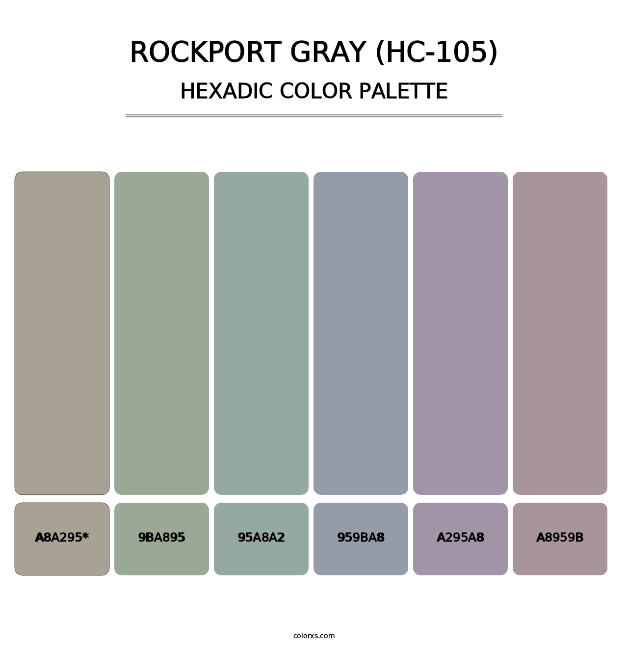 Rockport Gray (HC-105) - Hexadic Color Palette