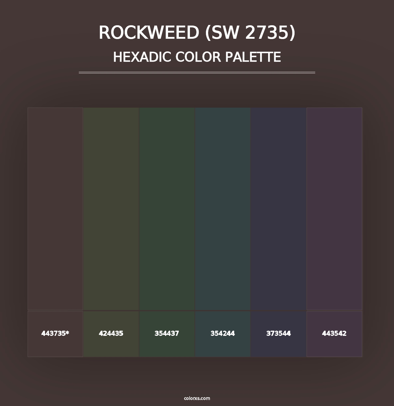 Rockweed (SW 2735) - Hexadic Color Palette