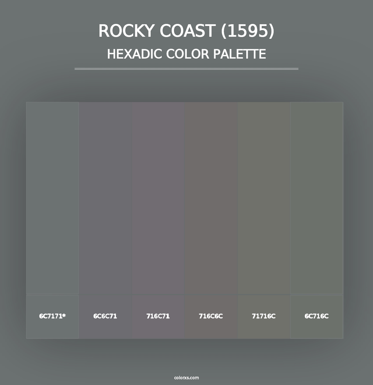 Rocky Coast (1595) - Hexadic Color Palette