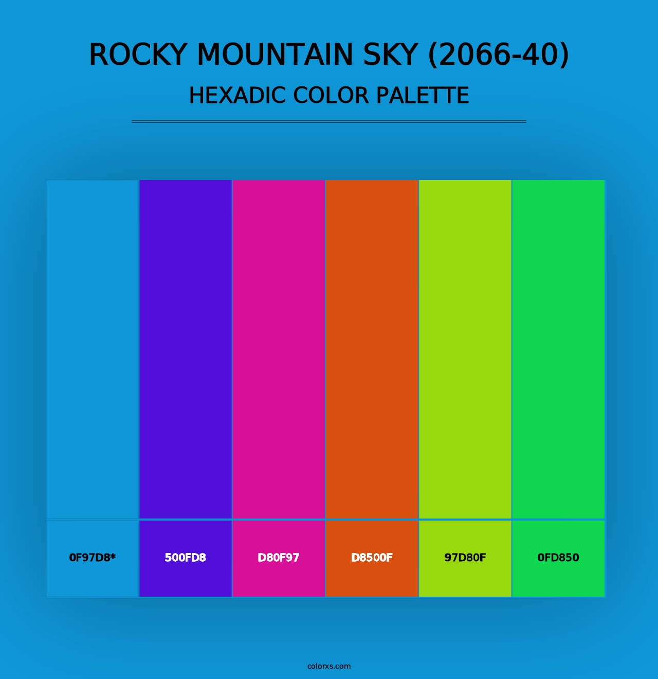 Rocky Mountain Sky (2066-40) - Hexadic Color Palette