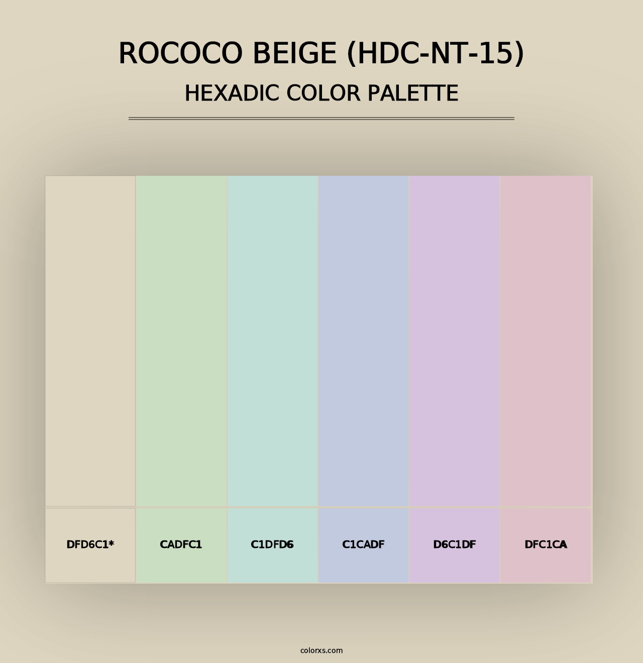 Rococo Beige (HDC-NT-15) - Hexadic Color Palette