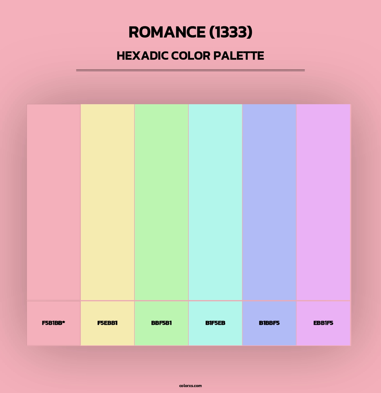 Romance (1333) - Hexadic Color Palette