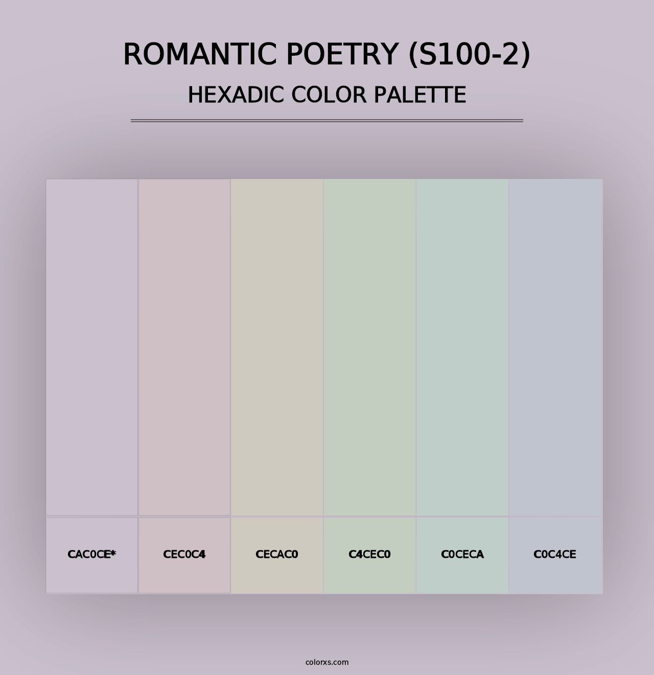 Romantic Poetry (S100-2) - Hexadic Color Palette