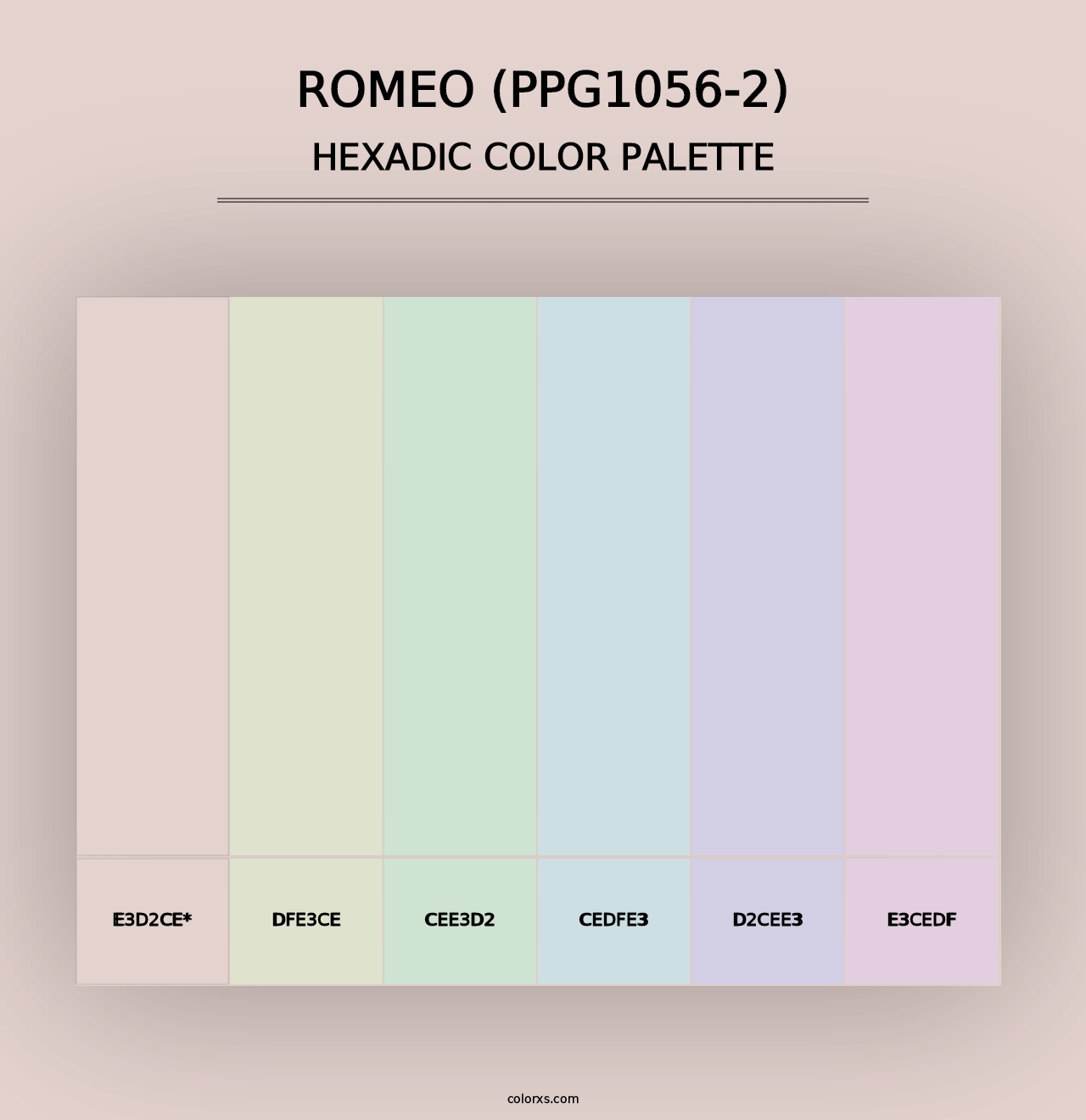 Romeo (PPG1056-2) - Hexadic Color Palette