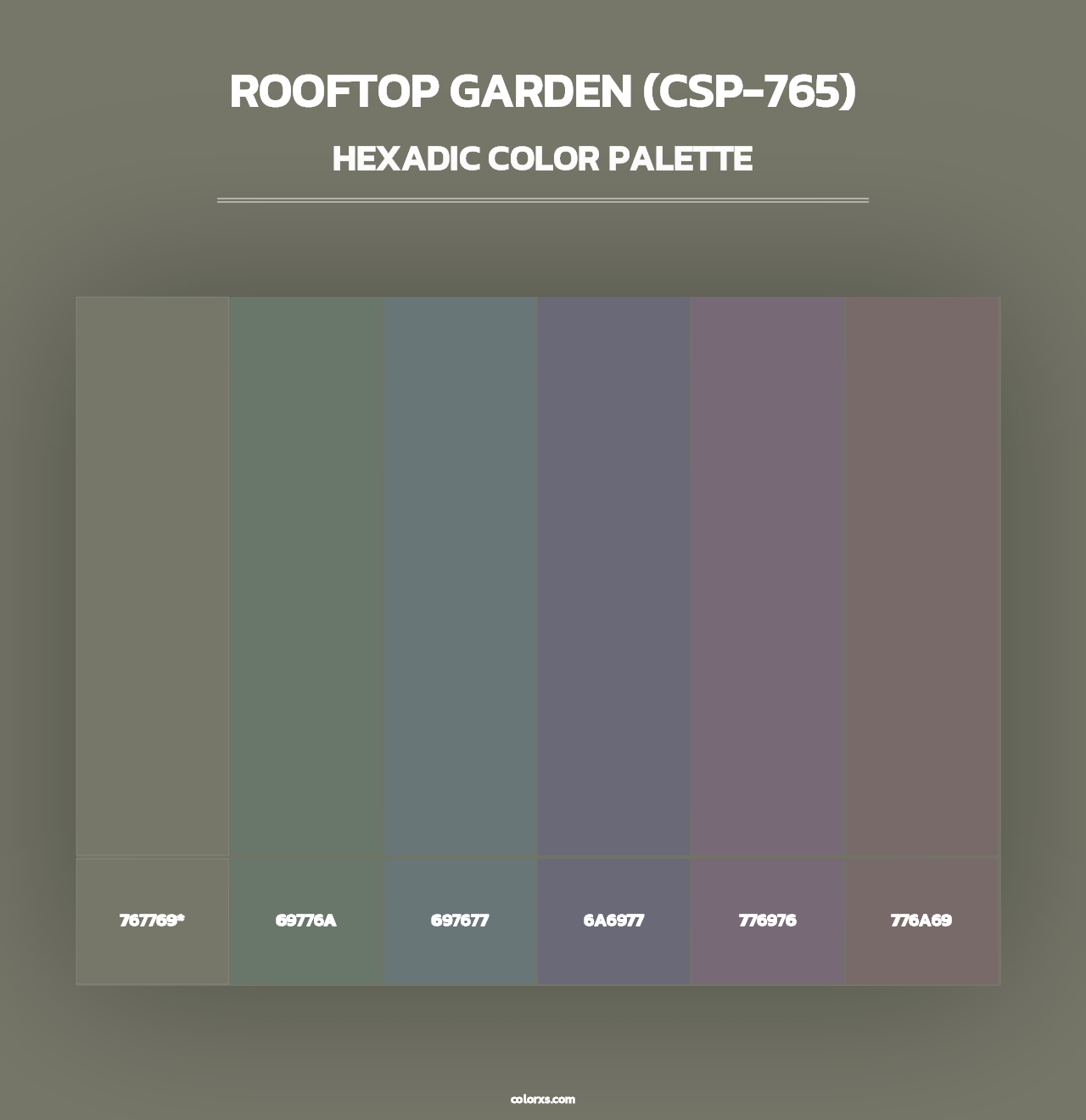 Rooftop Garden (CSP-765) - Hexadic Color Palette