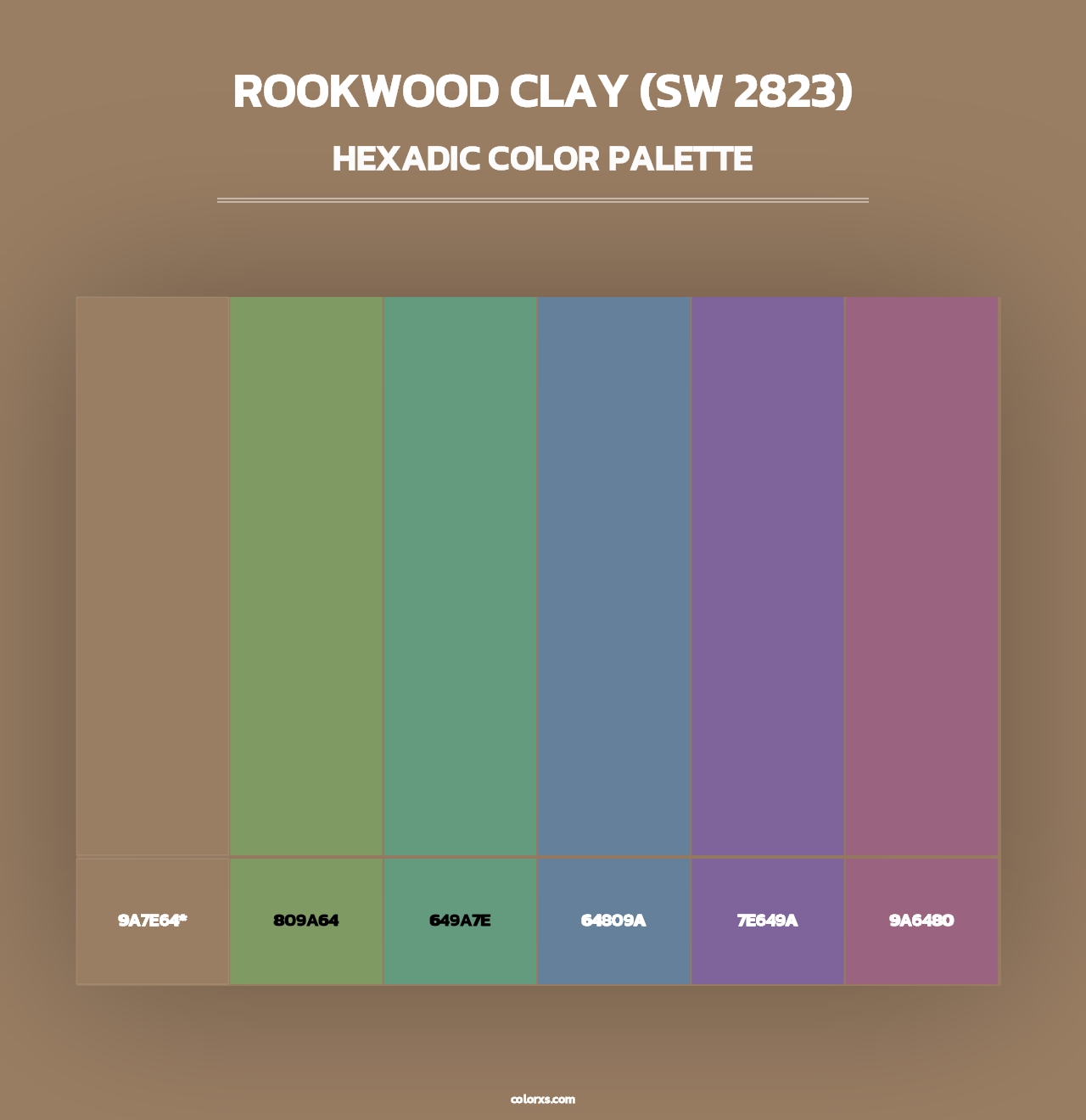 Rookwood Clay (SW 2823) - Hexadic Color Palette