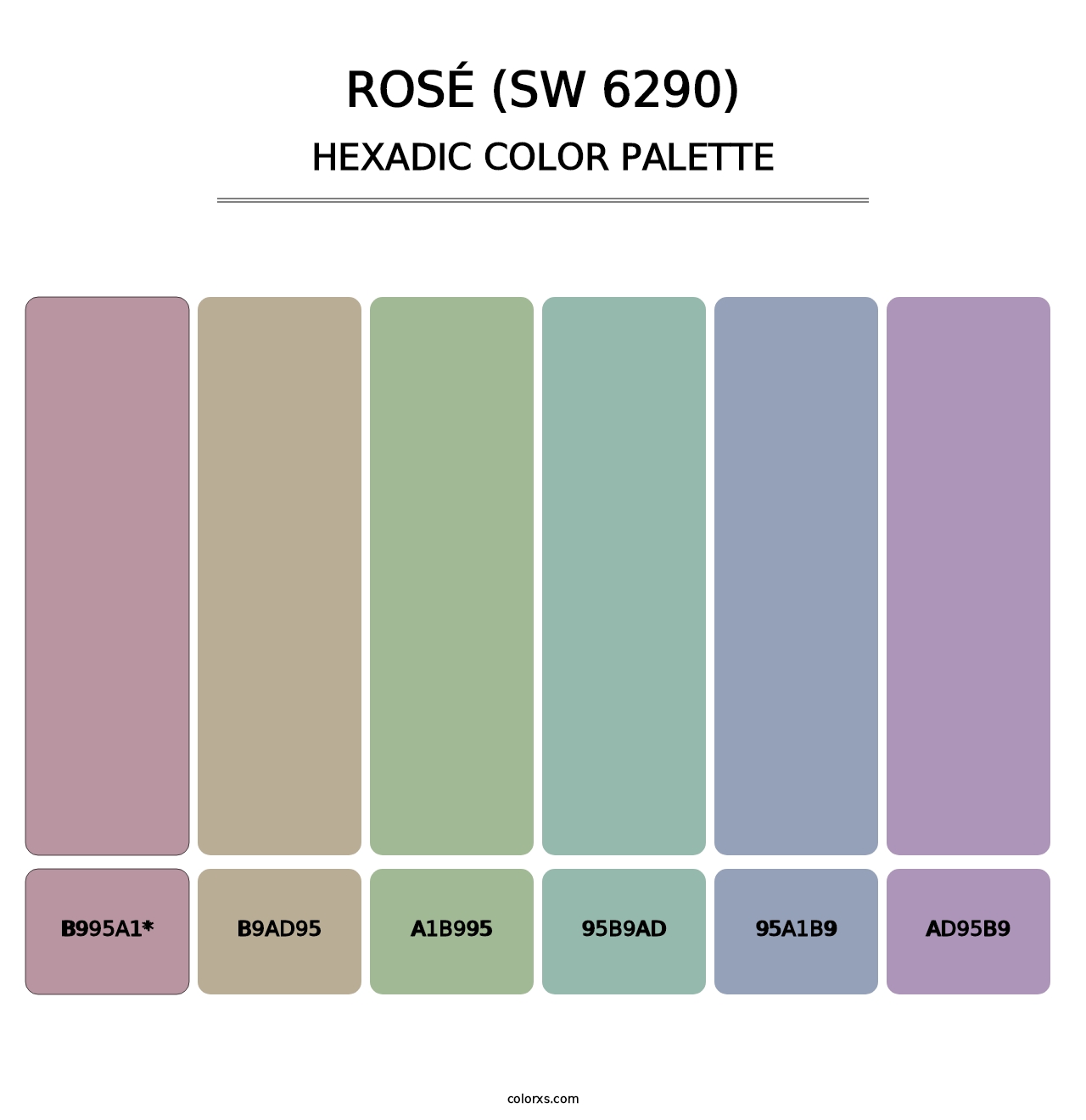 Rosé (SW 6290) - Hexadic Color Palette