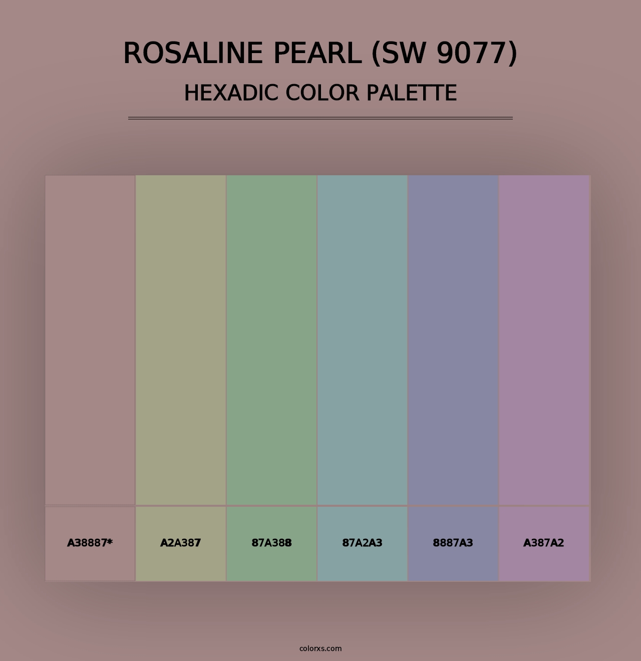 Rosaline Pearl (SW 9077) - Hexadic Color Palette