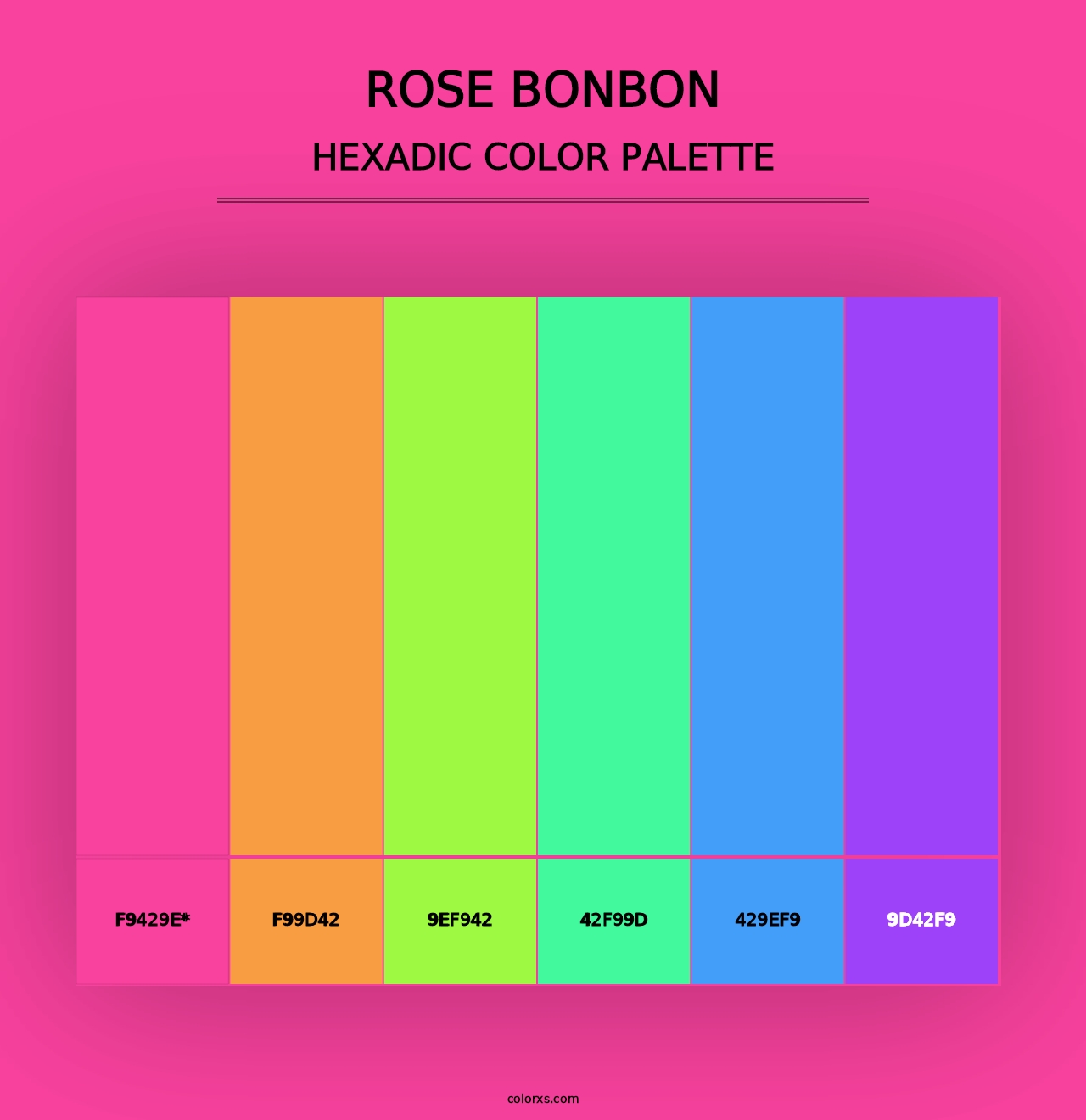 Rose Bonbon - Hexadic Color Palette