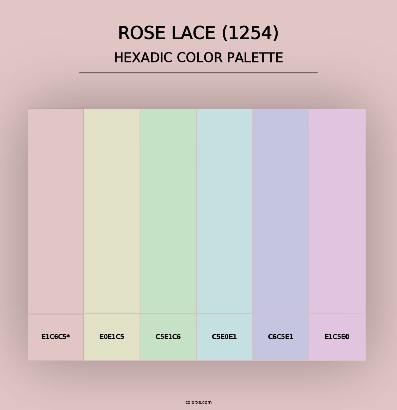 Rose Lace (1254) - Hexadic Color Palette