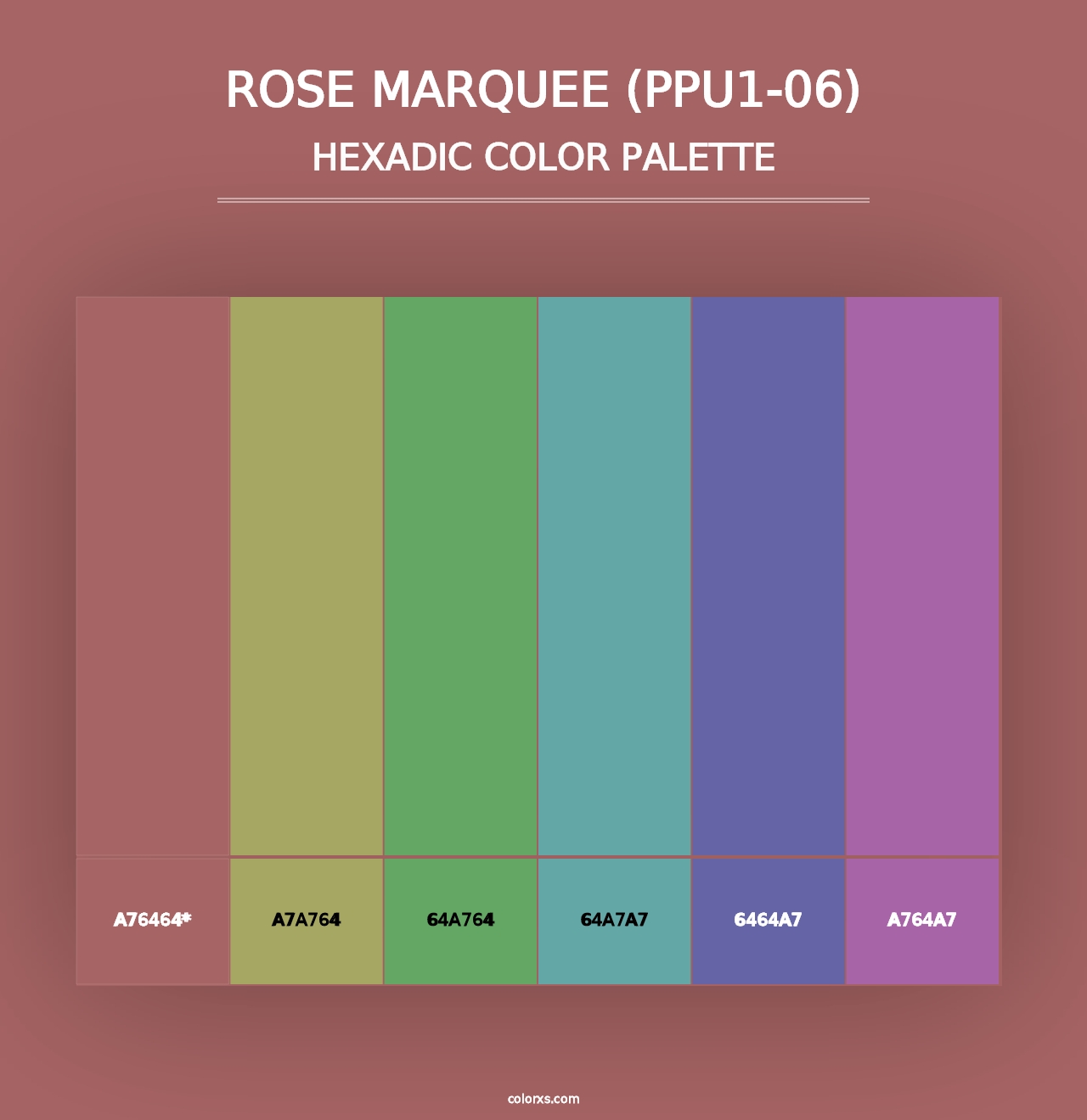 Rose Marquee (PPU1-06) - Hexadic Color Palette