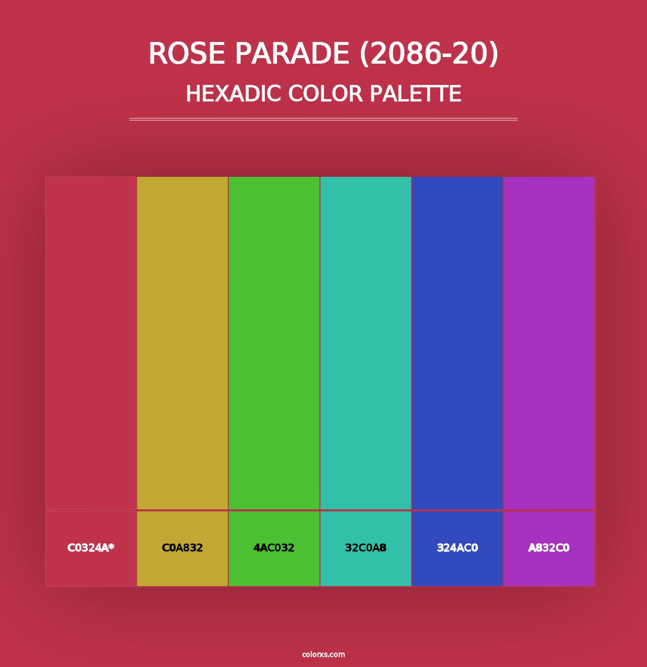 Rose Parade (2086-20) - Hexadic Color Palette