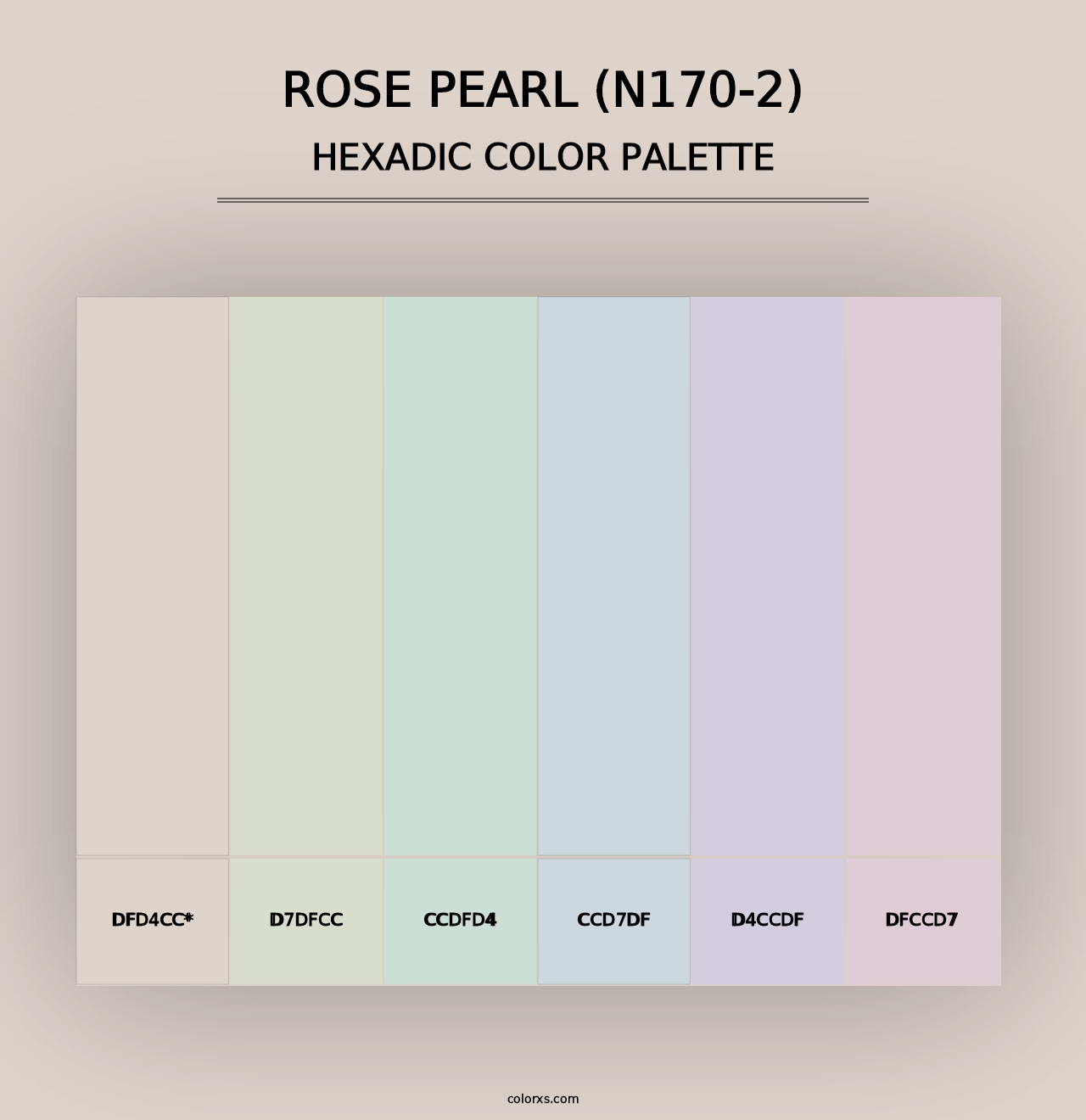 Rose Pearl (N170-2) - Hexadic Color Palette