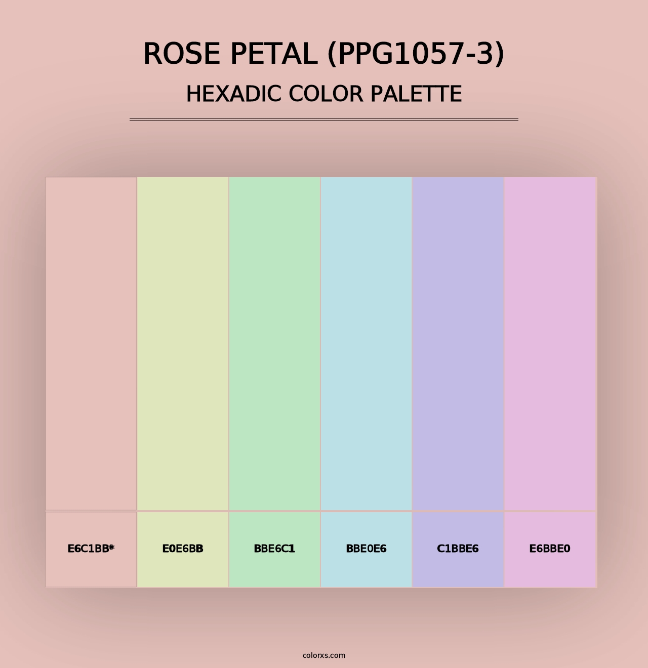 Rose Petal (PPG1057-3) - Hexadic Color Palette