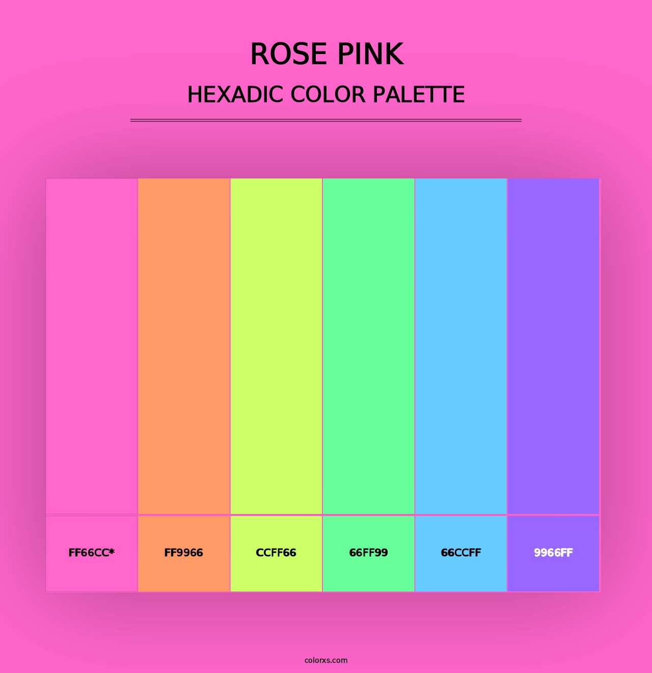 Rose Pink - Hexadic Color Palette