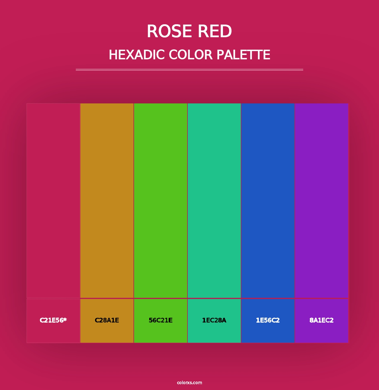 Rose Red - Hexadic Color Palette