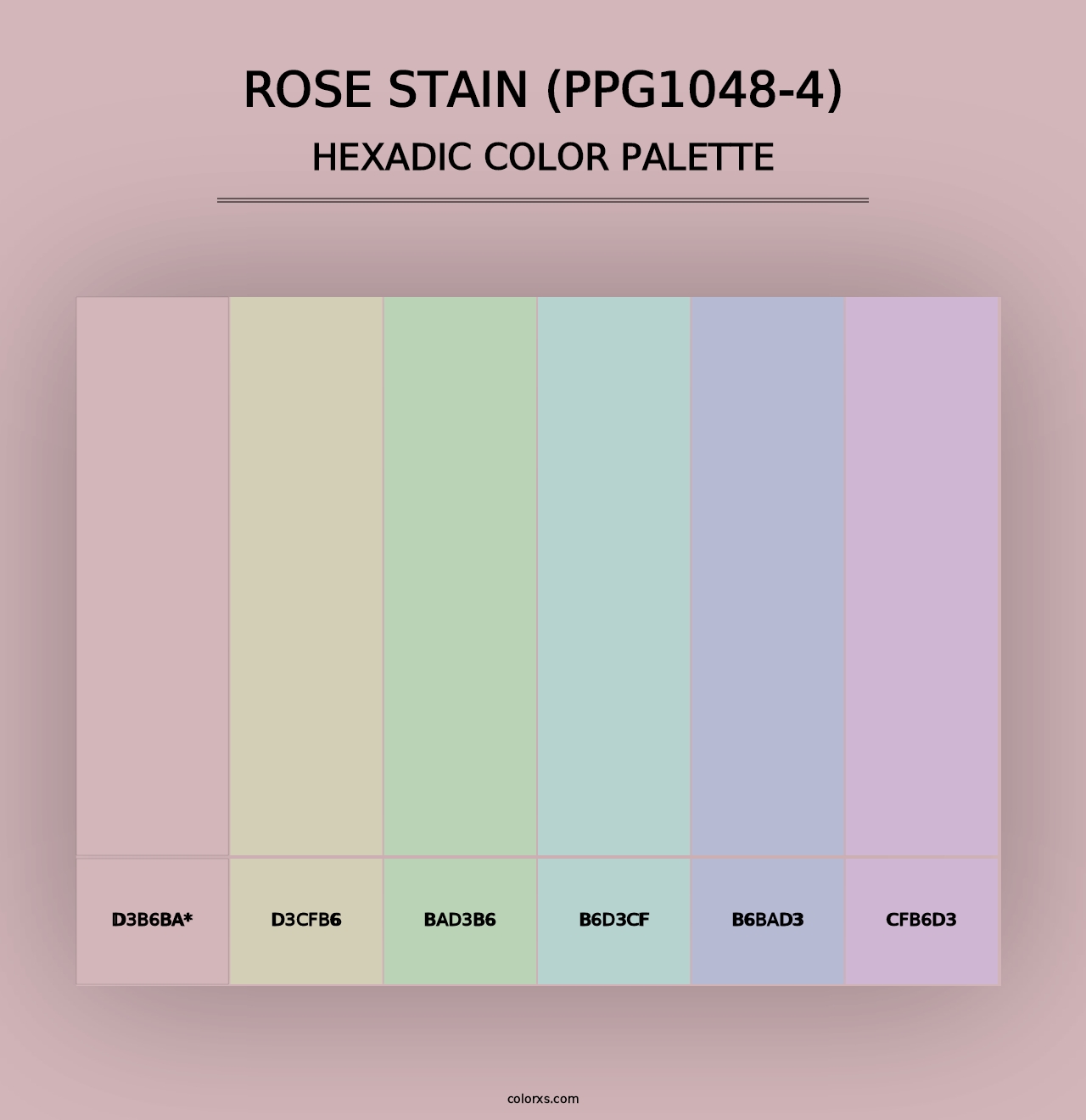 Rose Stain (PPG1048-4) - Hexadic Color Palette