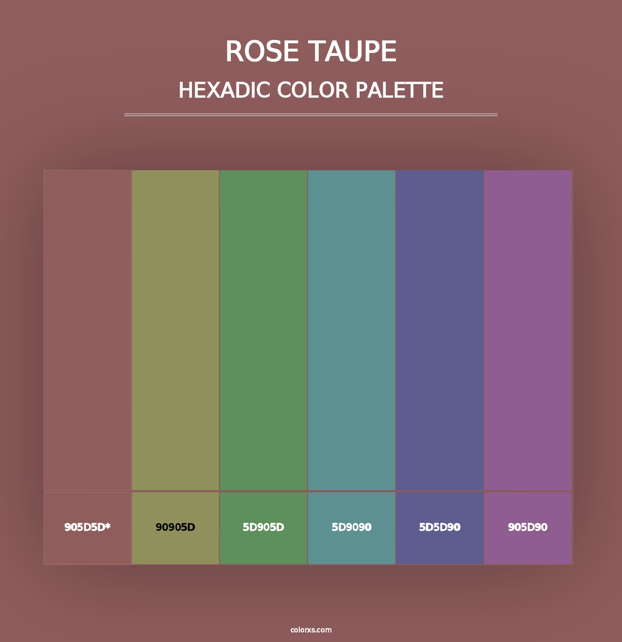 Rose Taupe - Hexadic Color Palette