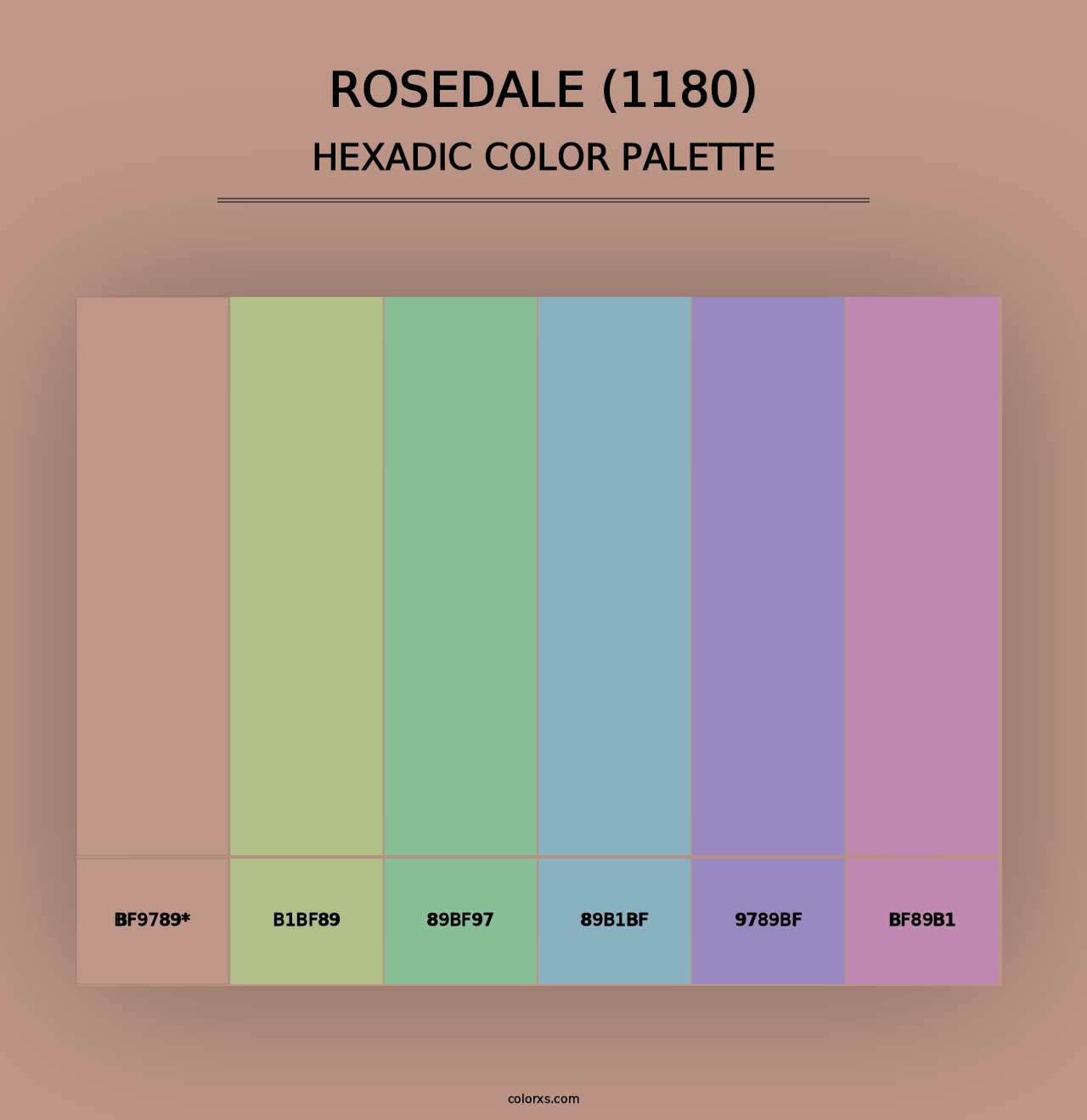 Rosedale (1180) - Hexadic Color Palette