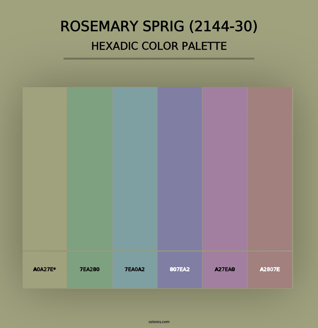 Rosemary Sprig (2144-30) - Hexadic Color Palette