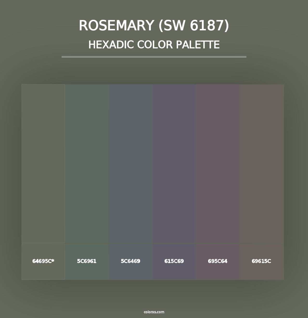 Rosemary (SW 6187) - Hexadic Color Palette