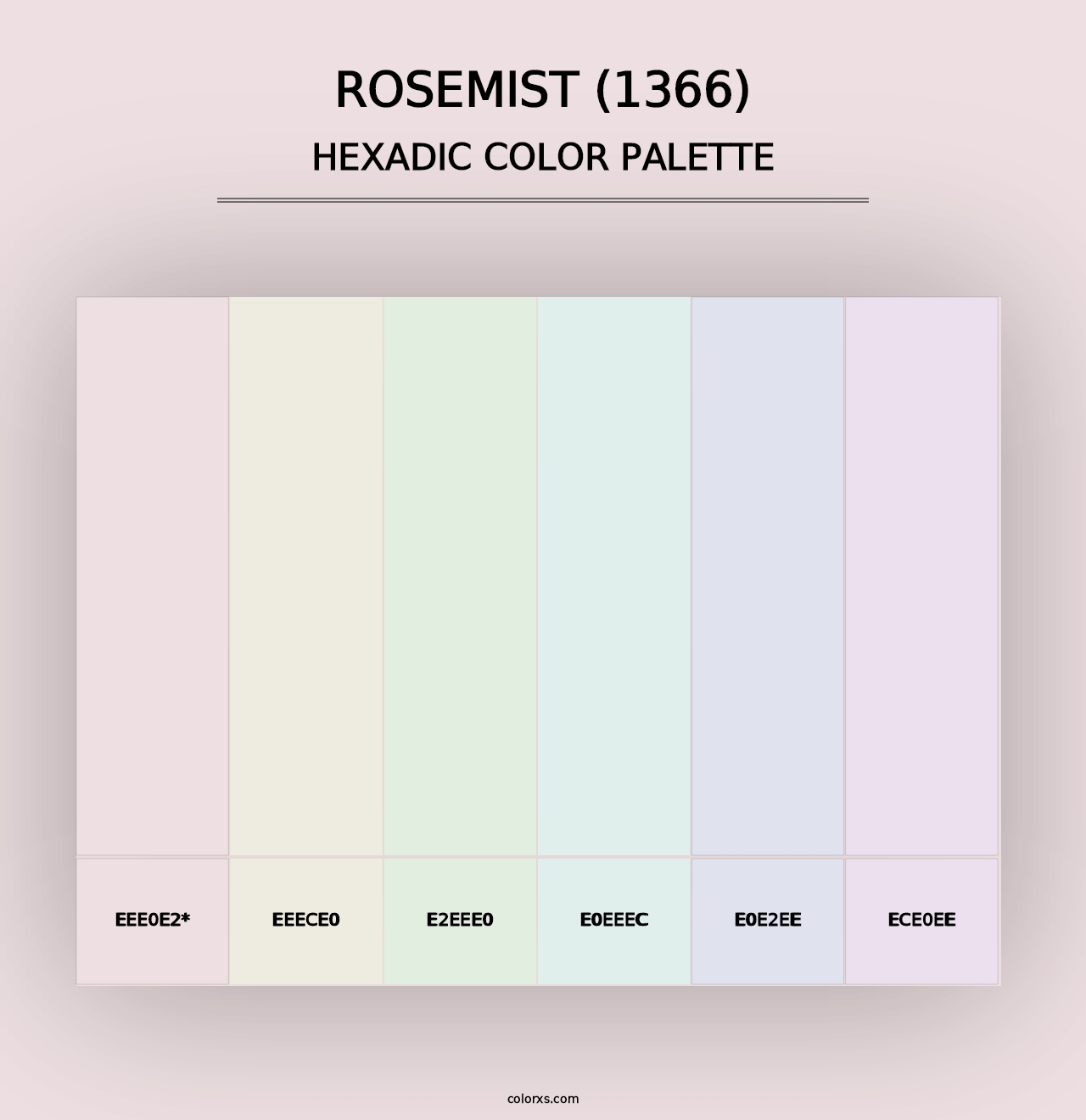 Rosemist (1366) - Hexadic Color Palette