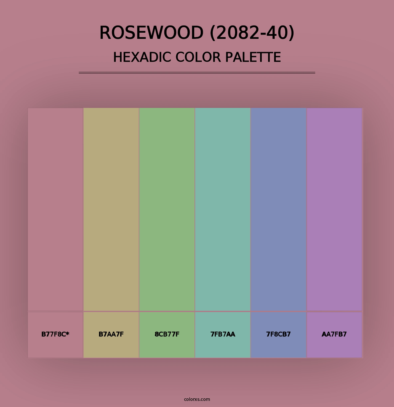 Rosewood (2082-40) - Hexadic Color Palette