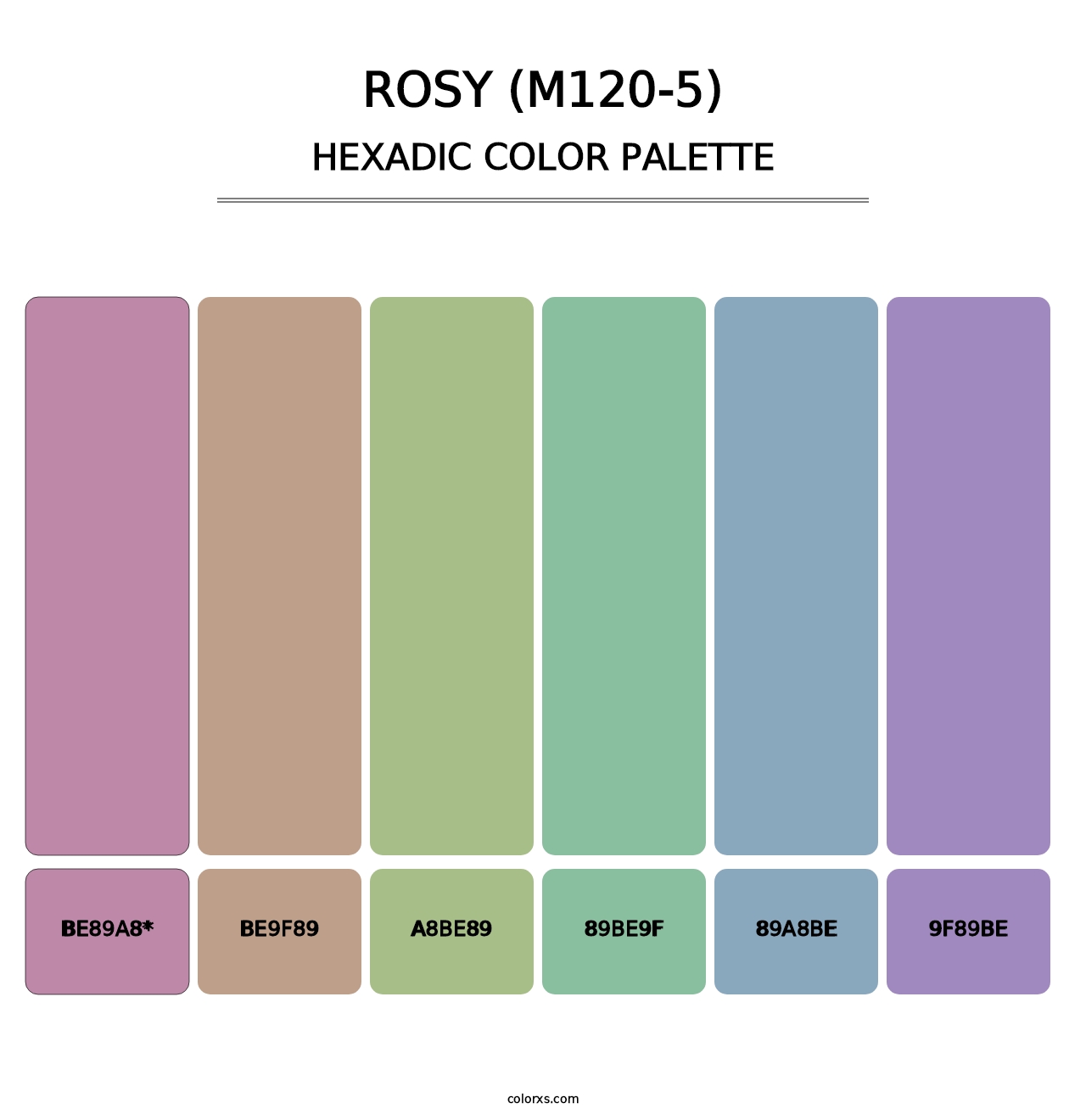 Rosy (M120-5) - Hexadic Color Palette