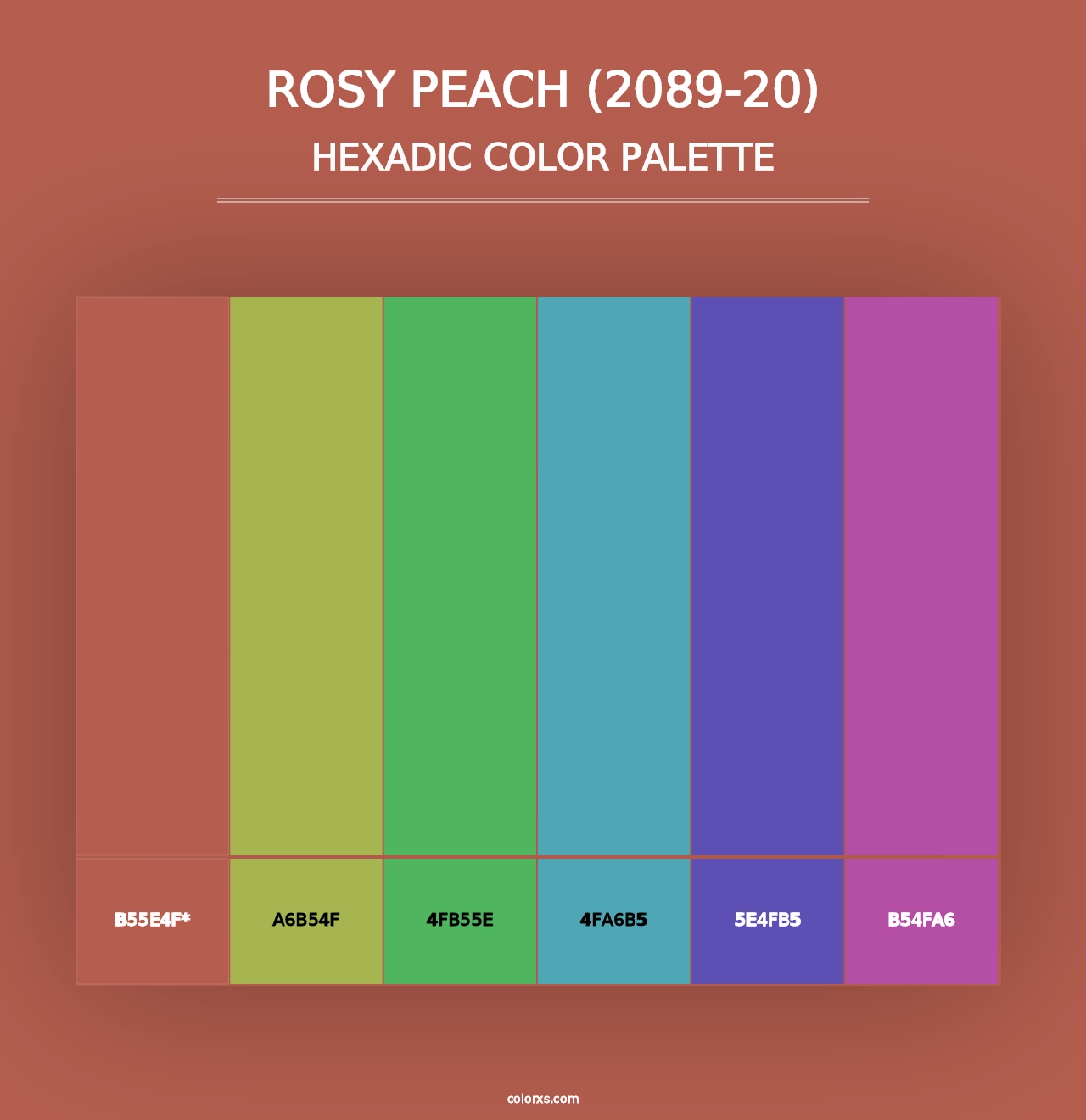 Rosy Peach (2089-20) - Hexadic Color Palette