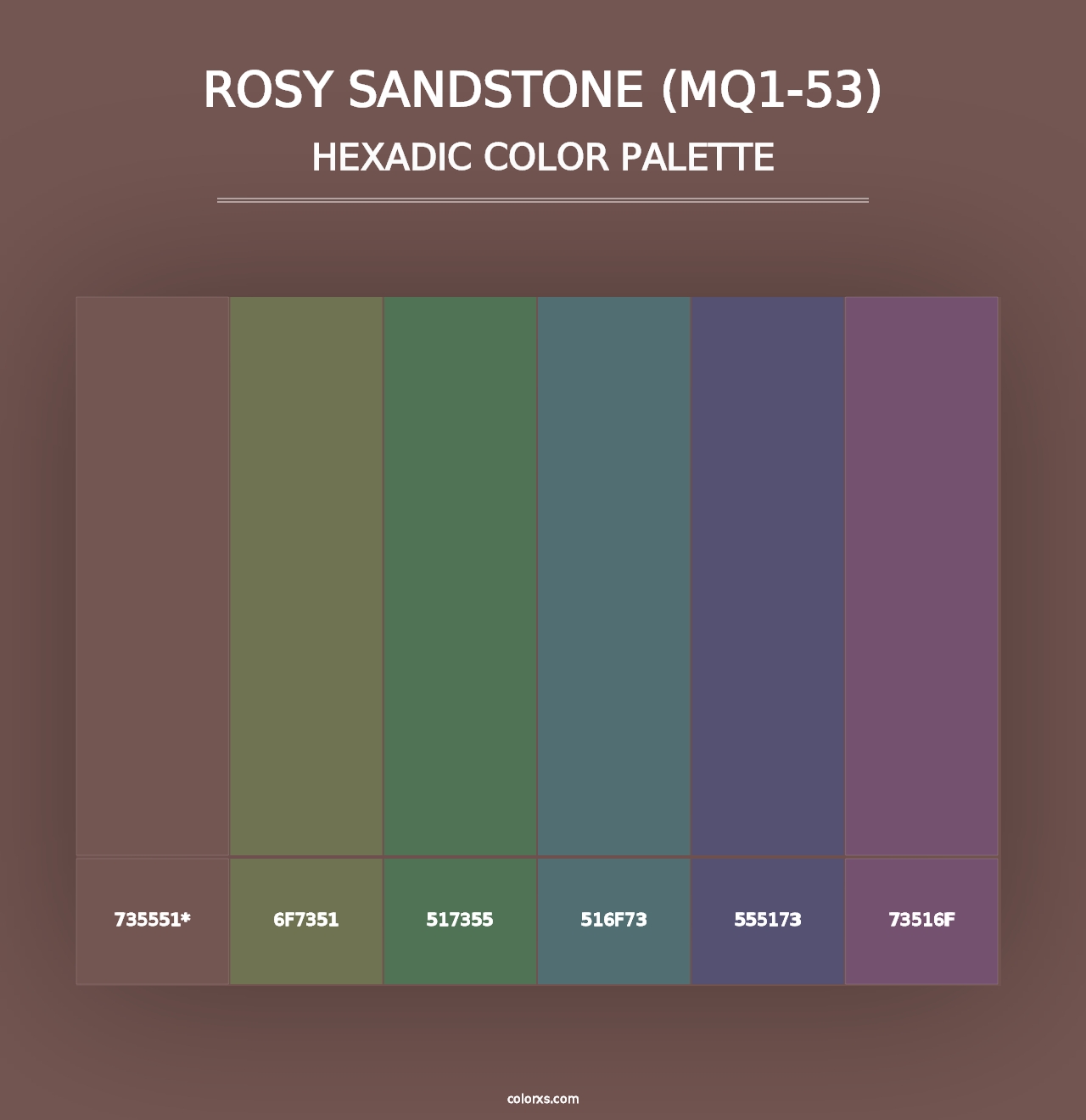 Rosy Sandstone (MQ1-53) - Hexadic Color Palette