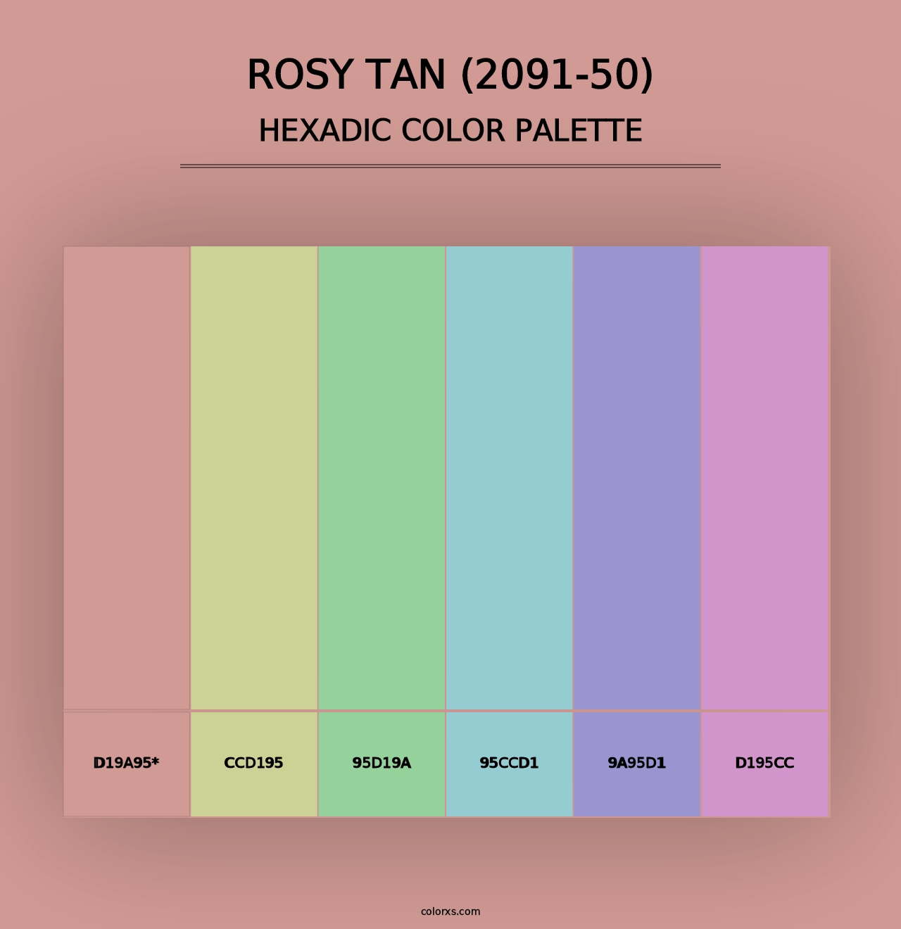 Rosy Tan (2091-50) - Hexadic Color Palette