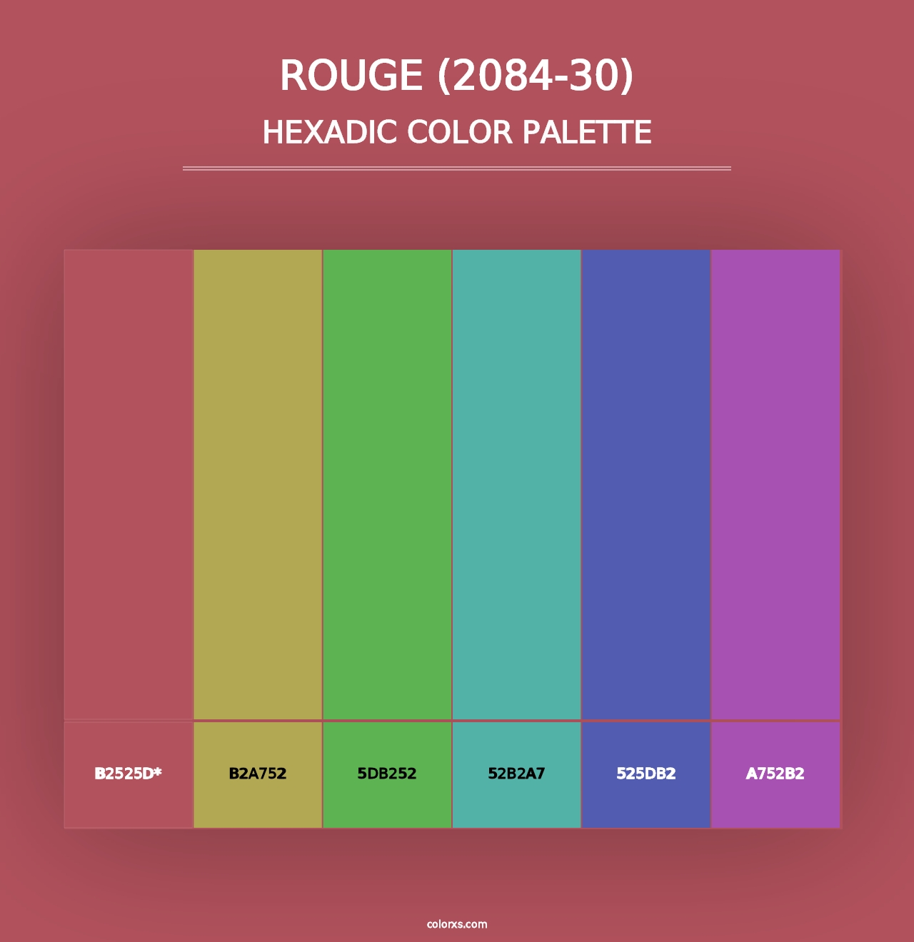 Rouge (2084-30) - Hexadic Color Palette