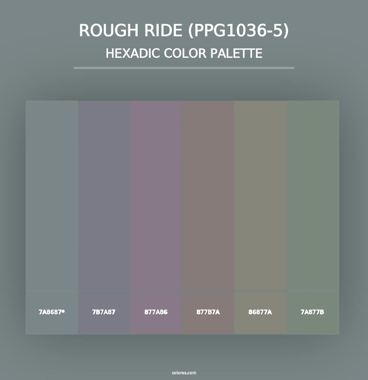 Rough Ride (PPG1036-5) - Hexadic Color Palette