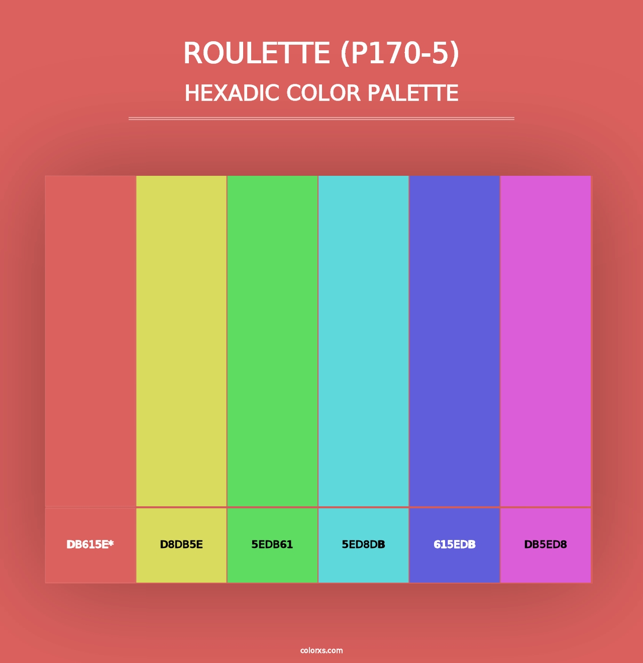 Roulette (P170-5) - Hexadic Color Palette