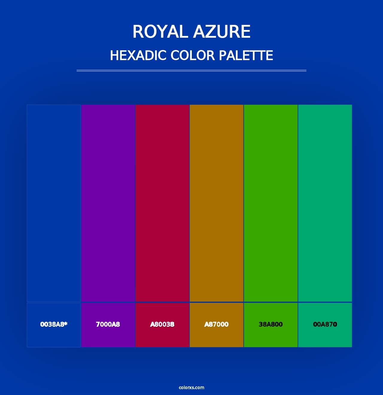 Royal Azure - Hexadic Color Palette