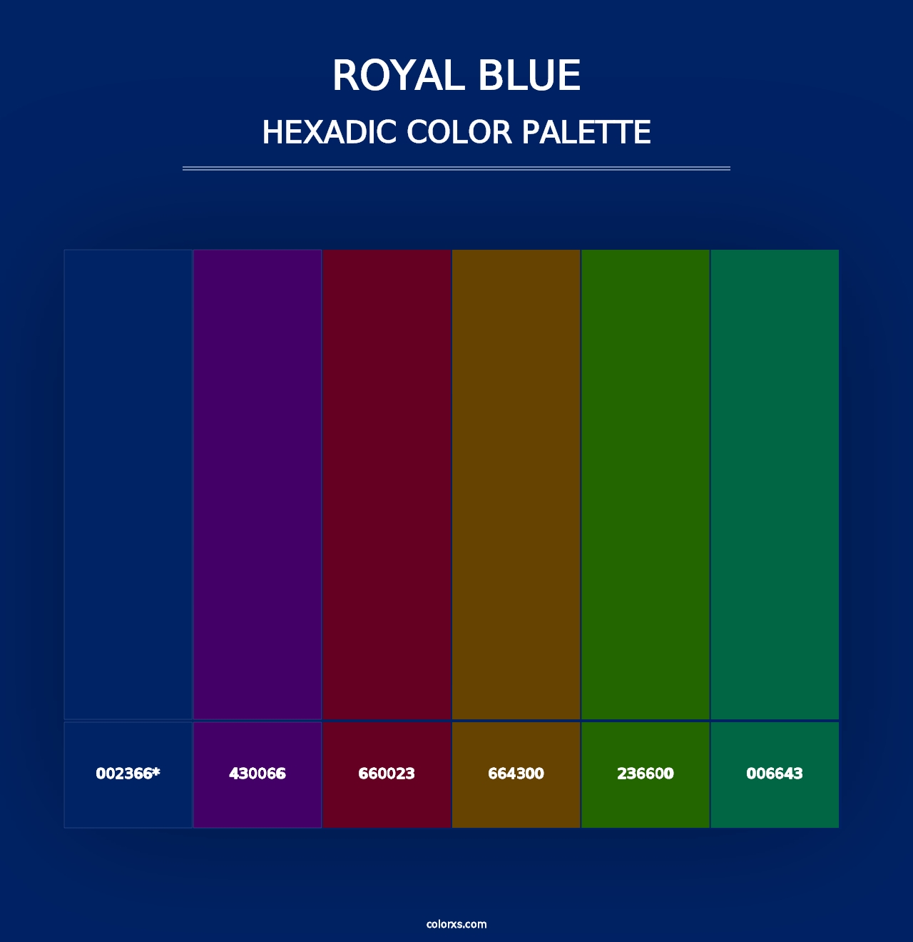 Royal Blue - Hexadic Color Palette