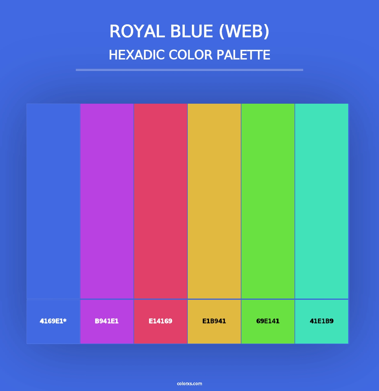 Royal Blue (web) - Hexadic Color Palette