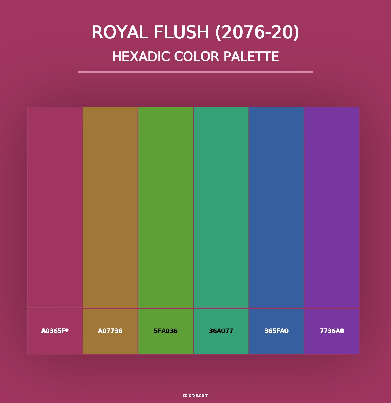 Royal Flush (2076-20) - Hexadic Color Palette