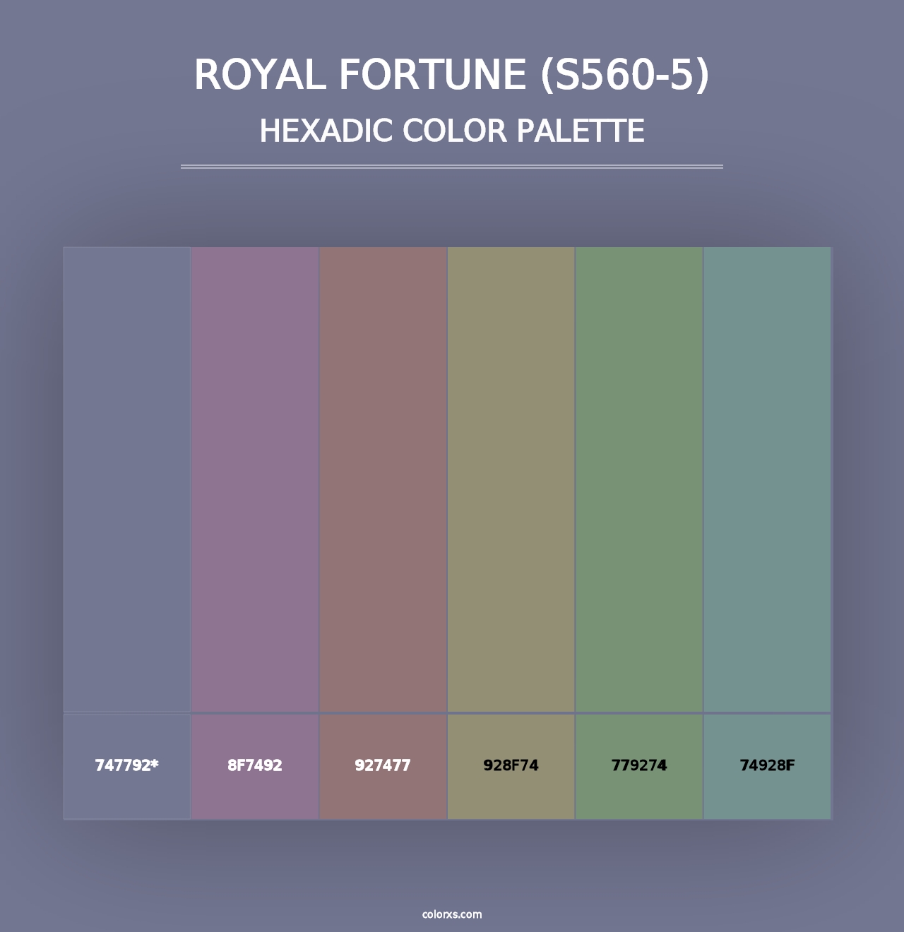 Royal Fortune (S560-5) - Hexadic Color Palette