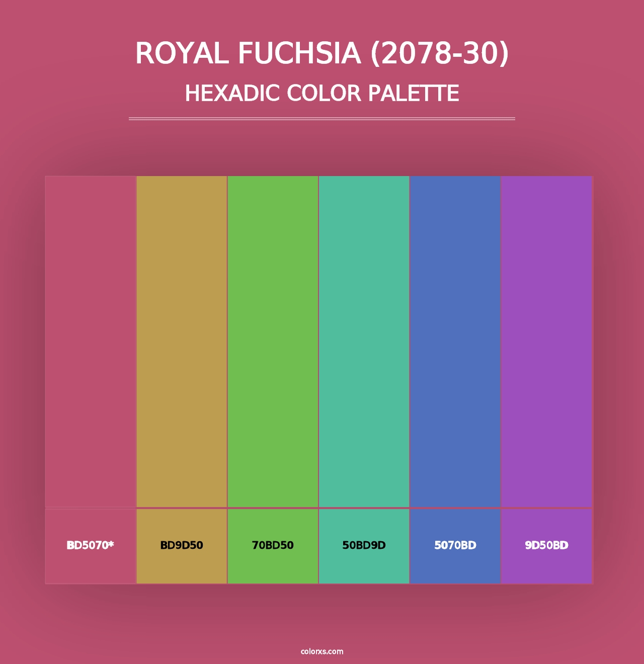 Royal Fuchsia (2078-30) - Hexadic Color Palette