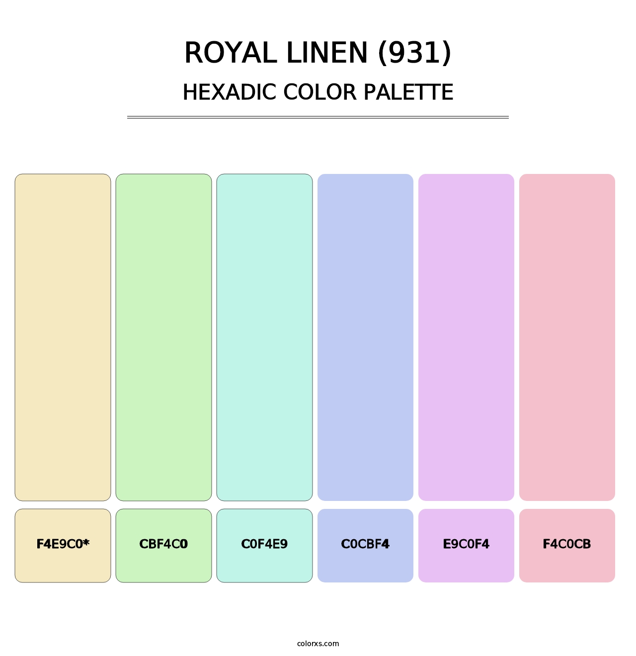 Royal Linen (931) - Hexadic Color Palette