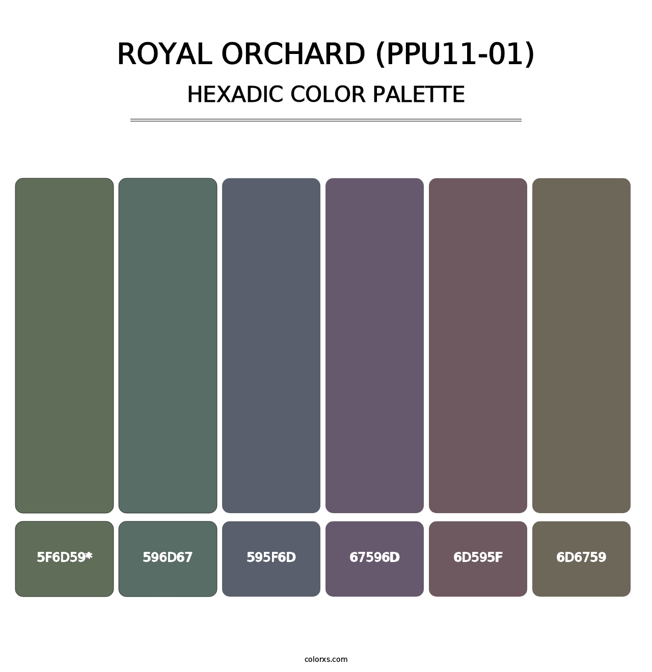 Royal Orchard (PPU11-01) - Hexadic Color Palette