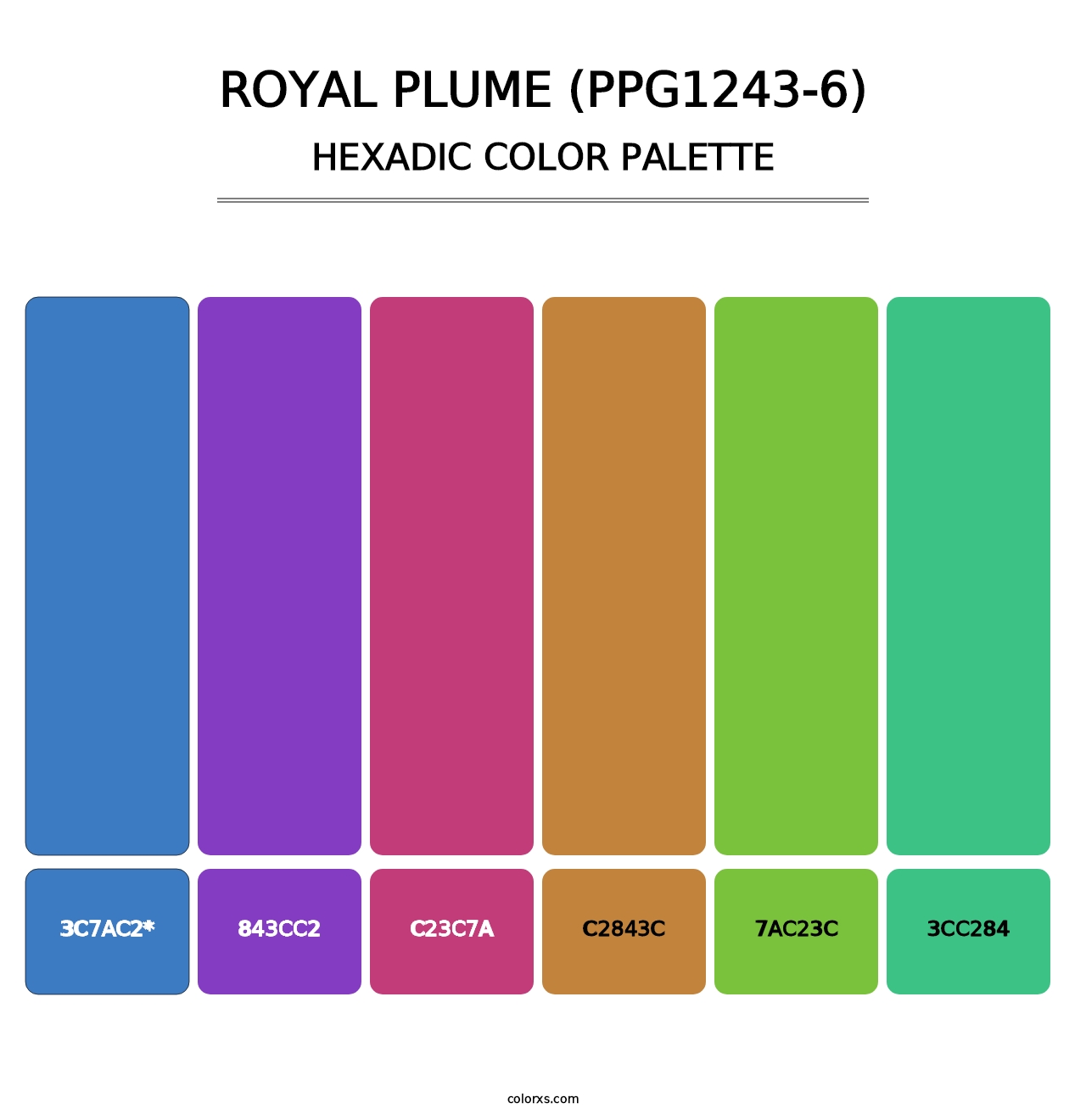 Royal Plume (PPG1243-6) - Hexadic Color Palette