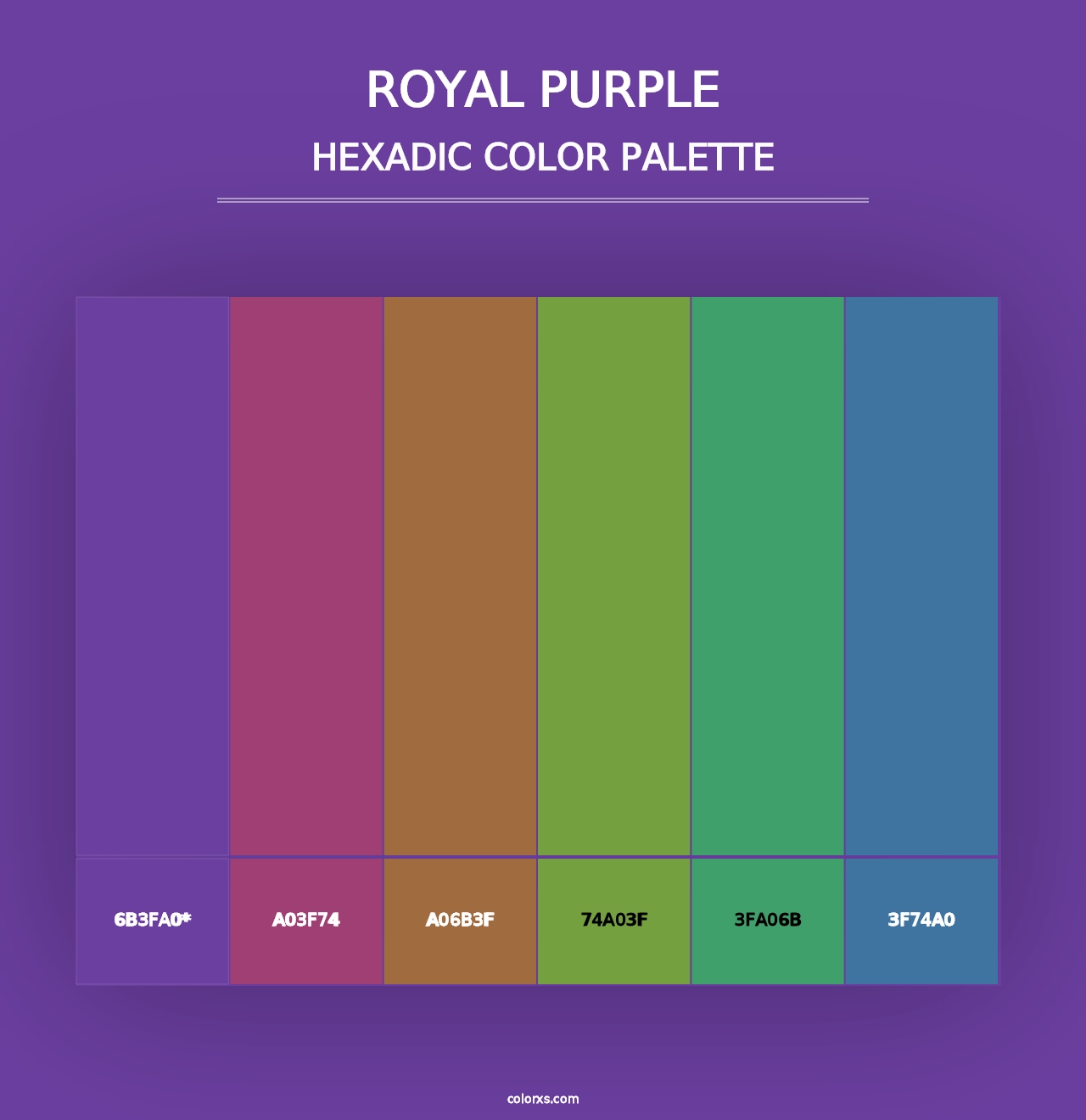 Royal purple - Hexadic Color Palette