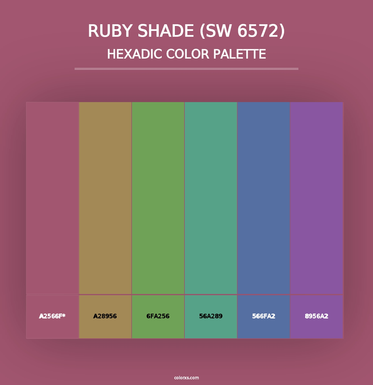 Ruby Shade (SW 6572) - Hexadic Color Palette